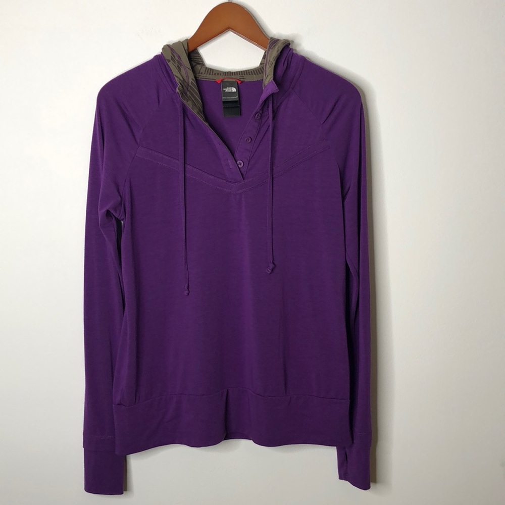 The North Face Hooded Pullover Top Purple Size M